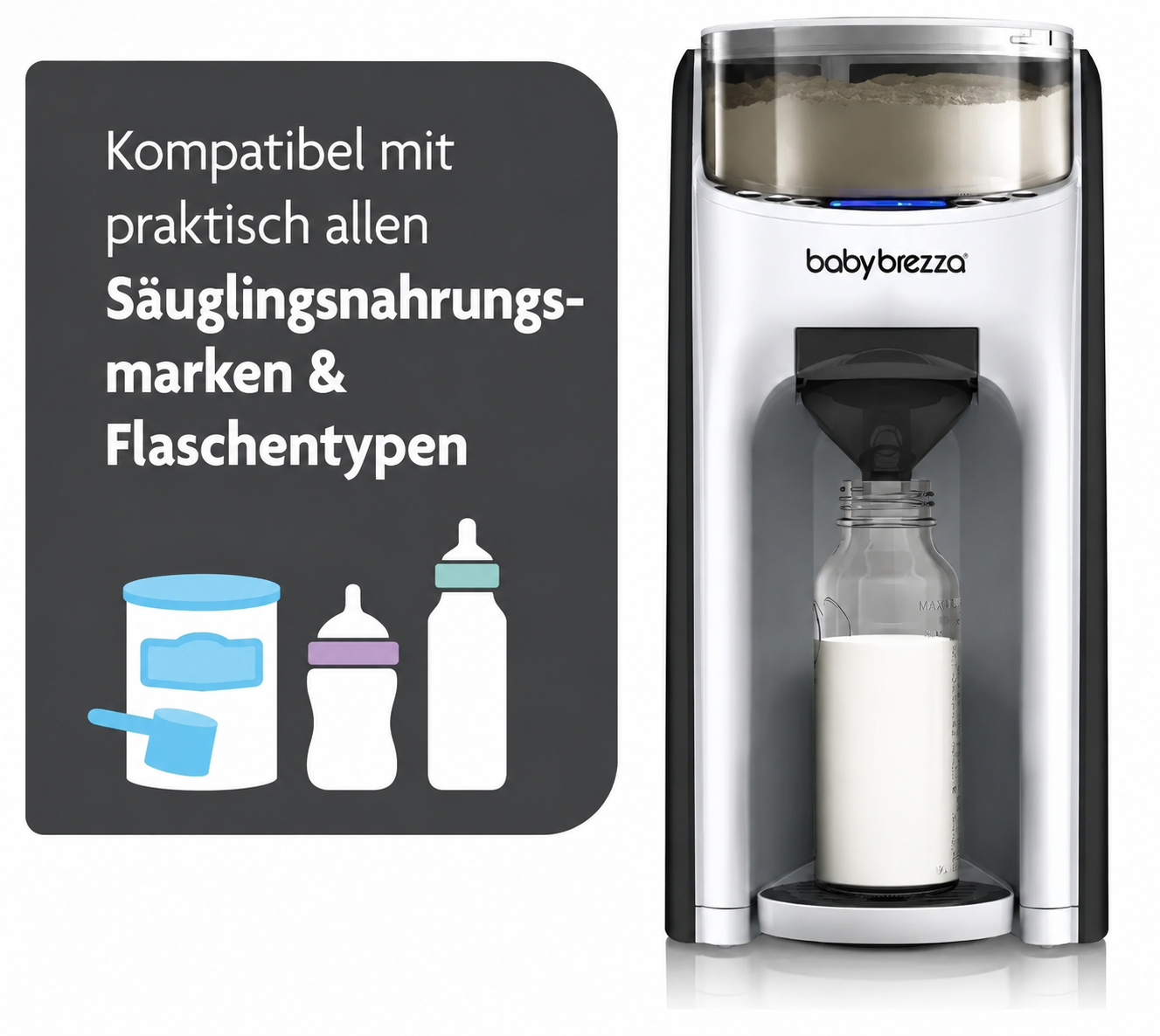 Milchzubereiter Die perfekte Babyflasche – jedes Mal, in Sekunden.